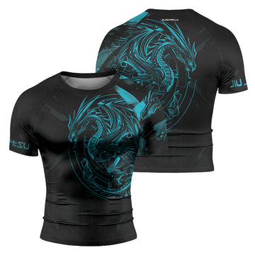 Rashninja Cyber Dragon Forge Men's Short Sleeve Rash Guard