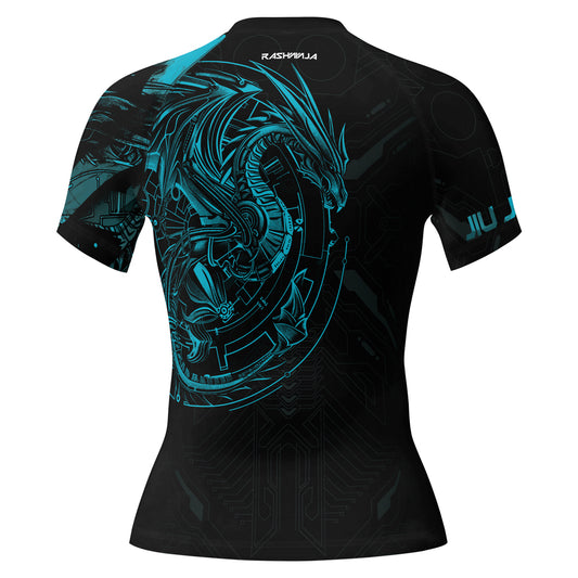 Rashninja Cyber Dragon Forge Women's Short Sleeve Rash Guard