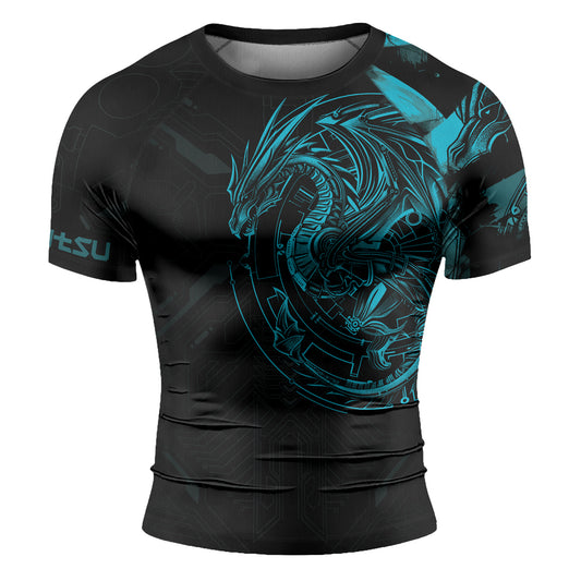 Rashninja Cyber Dragon Forge Men's Short Sleeve Rash Guard