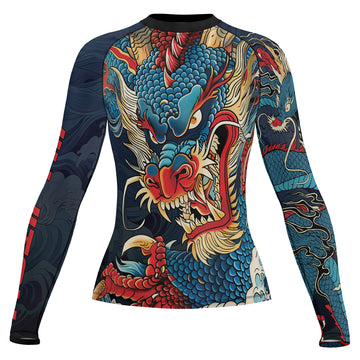 Rashninja Dragon Celestial Wrath Women's Long Sleeve Rash Guard