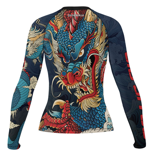 Rashninja Dragon Celestial Wrath Women's Long Sleeve Rash Guard