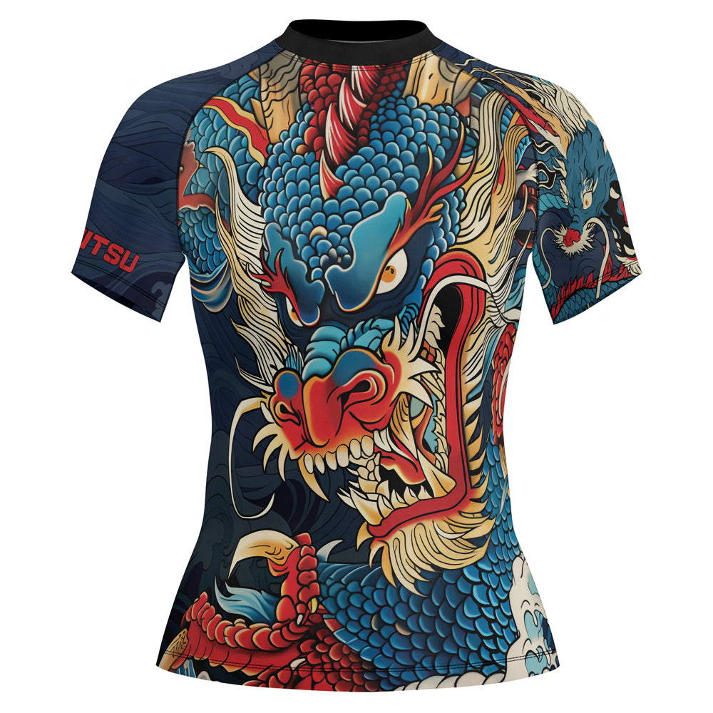 Rashninja Dragon Celestial Wrath Women's Short Sleeve Rash Guard