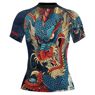 Rashninja Dragon Celestial Wrath Women's Short Sleeve Rash Guard