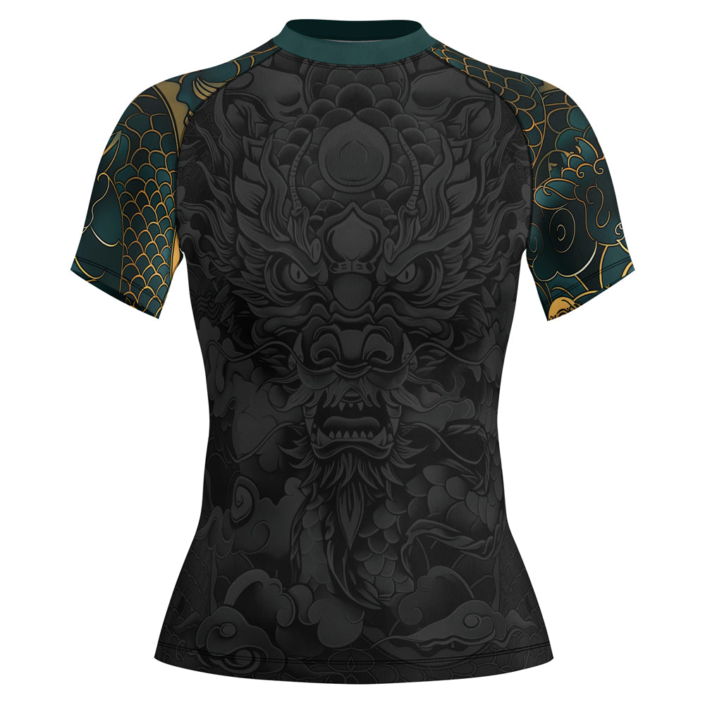 Rashninja Dragon Blaze Dominion Women's Short Sleeve Rash Guard