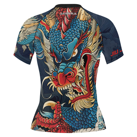 Rashninja Dragon Celestial Wrath Women's Short Sleeve Rash Guard