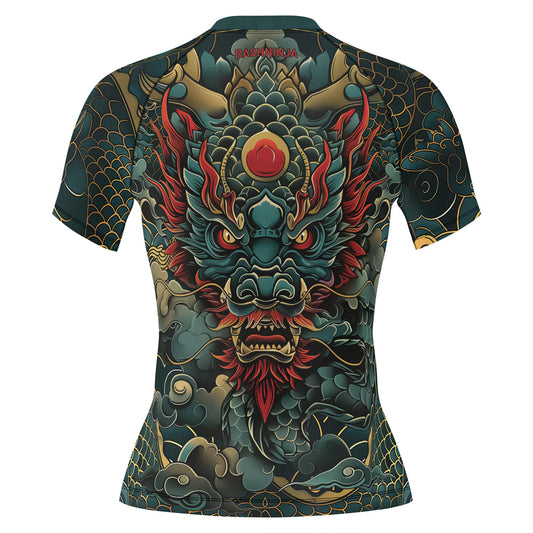 Rashninja Dragon Blaze Dominion Women's Short Sleeve Rash Guard