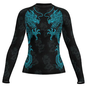 Rashninja Dragon Twilight Guardian Women's Long Sleeve Rash Guard