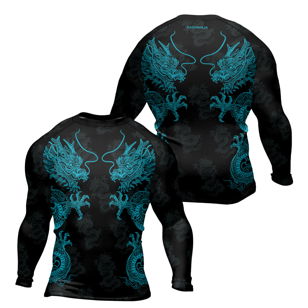 Rashninja Dragon Twilight Guardian Men's Long Sleeve Rash Guard