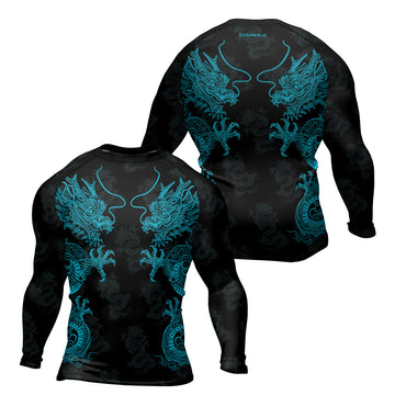 Rashninja Dragon Twilight Guardian Men's Long Sleeve Rash Guard