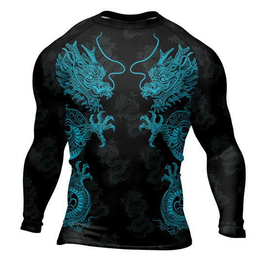Rashninja Dragon Twilight Guardian Men's Long Sleeve Rash Guard