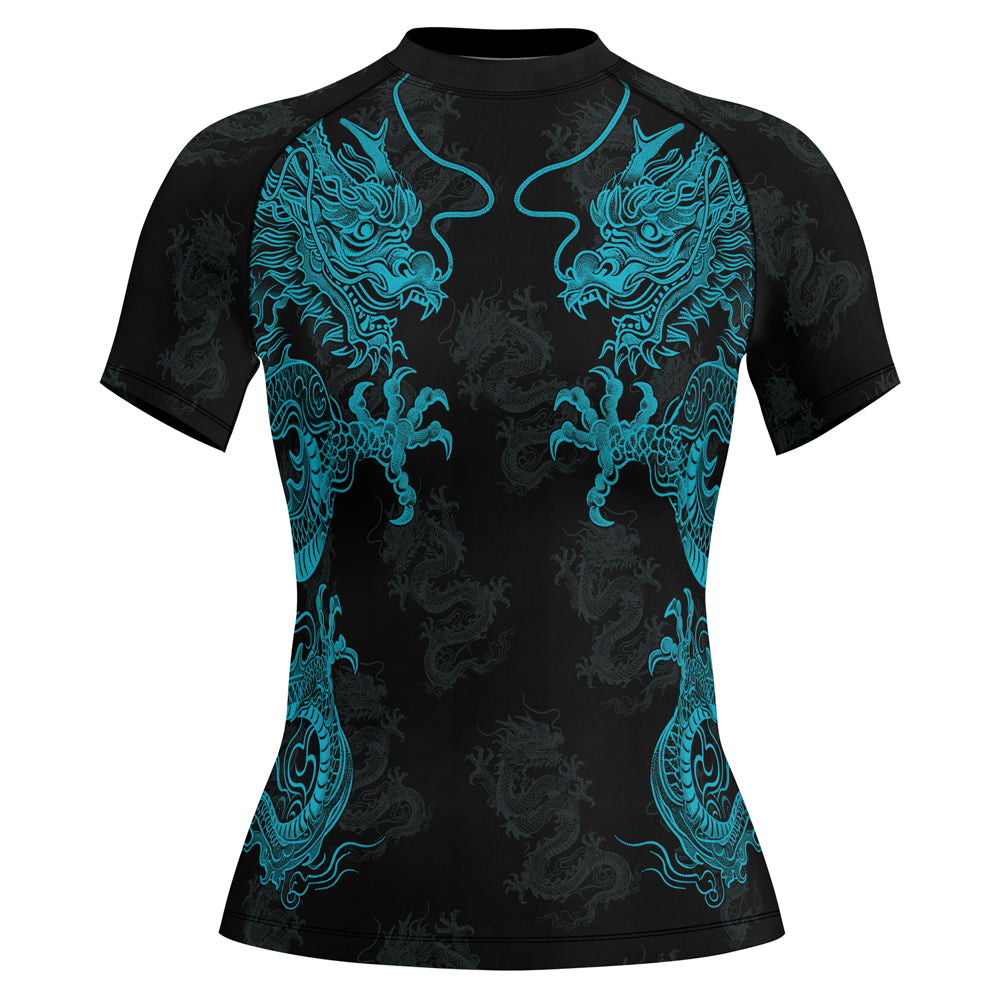 Rashninja Dragon Twilight Guardian Women's Short Sleeve Rash Guard