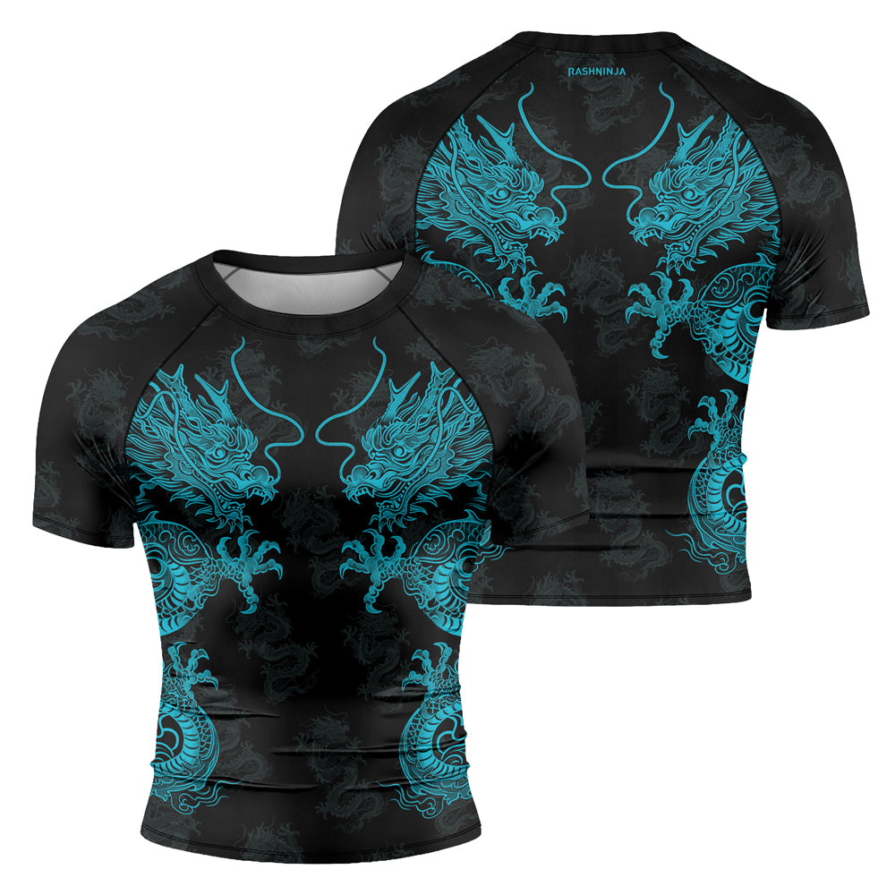 Rashninja Dragon Twilight Guardian Men's Short Sleeve Rash Guard