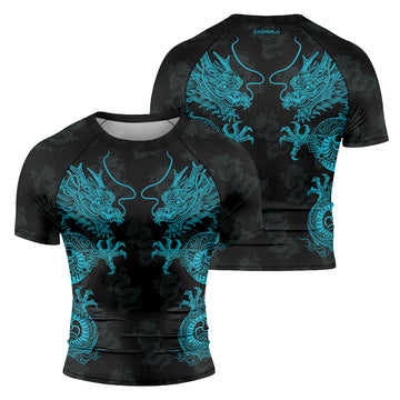 Rashninja Dragon Twilight Guardian Men's Short Sleeve Rash Guard