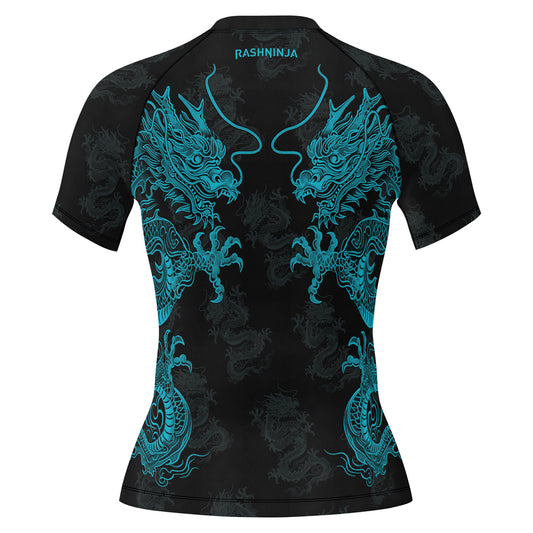 Rashninja Dragon Twilight Guardian Women's Short Sleeve Rash Guard
