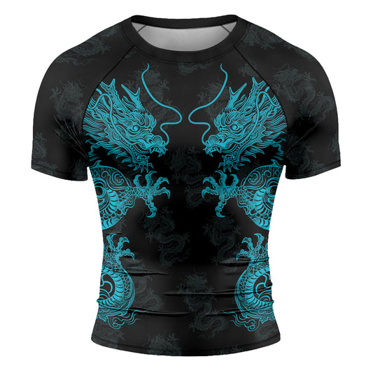 Rashninja Dragon Twilight Guardian Men's Short Sleeve Rash Guard