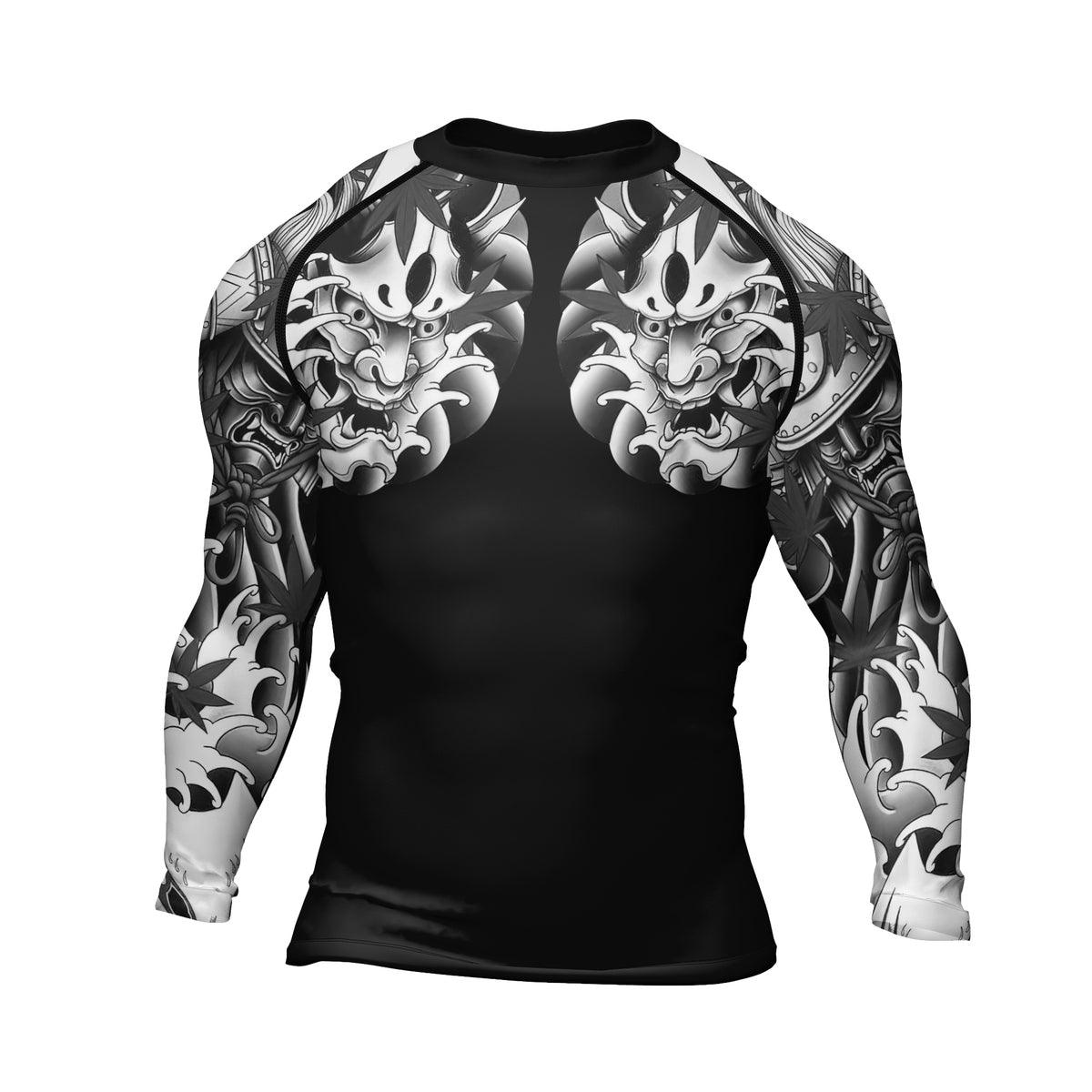 Rashninja Oni Shadows Men's Long Sleeve Rash Guard - Rashninja LLC