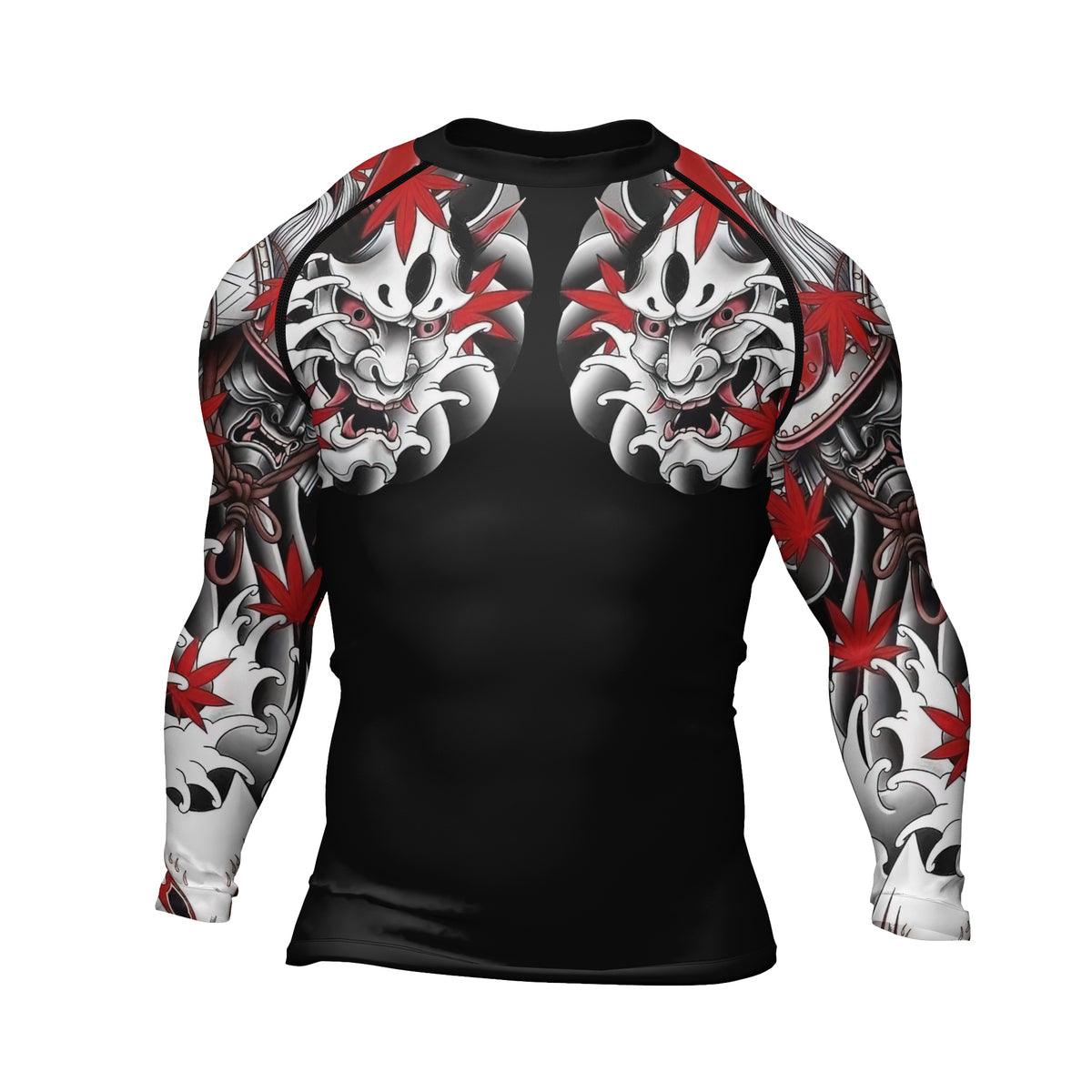 Rashninja Oni Shadows Men's Long Sleeve Rash Guard - Rashninja LLC