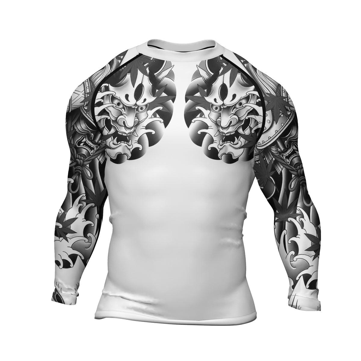 Rashninja Oni Shadows Men's Long Sleeve Rash Guard - Rashninja LLC