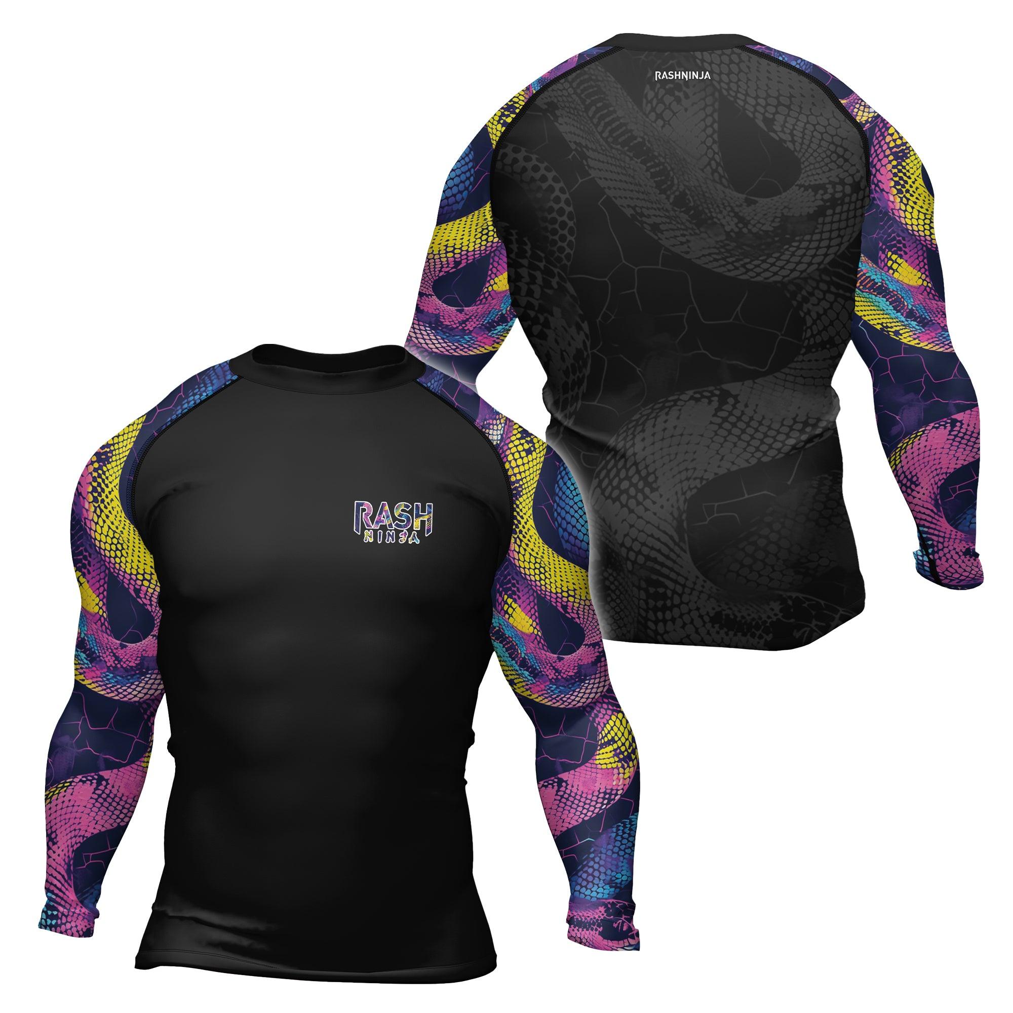 Rashninja Green Snake Men's Long Sleeve Rash Guard | Fightwear