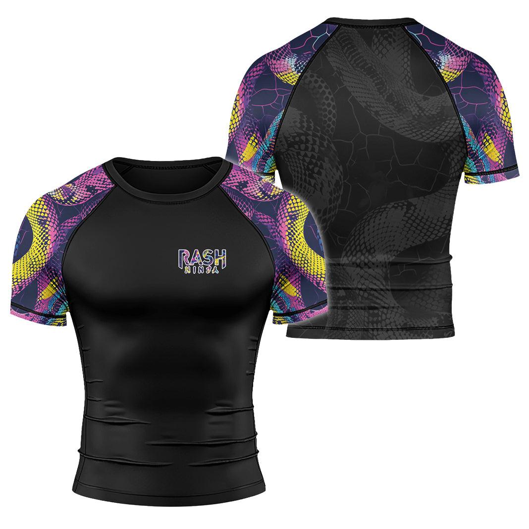 Rashninja Neon Snake Men's Short Sleeve Rash Guard | Fightwear