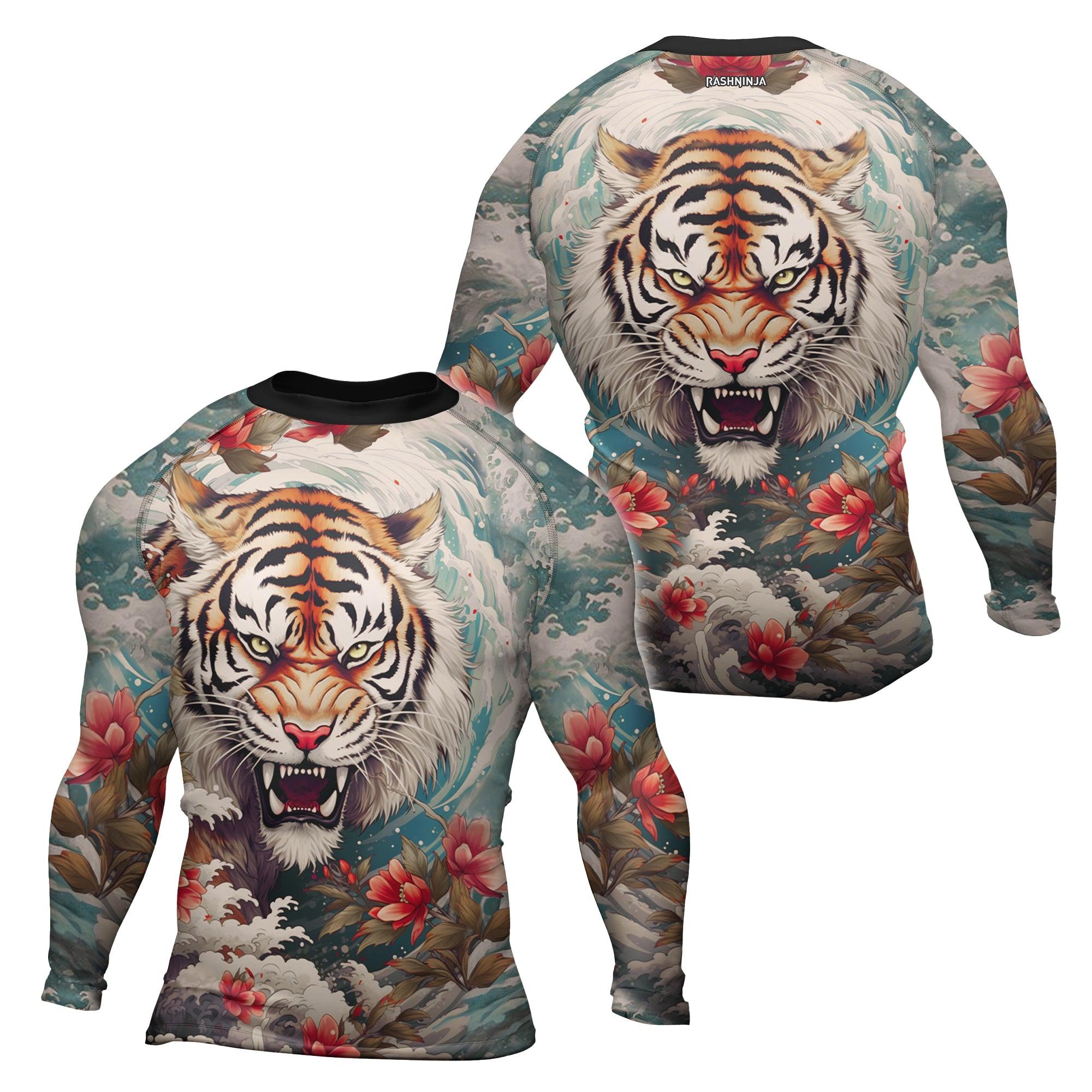 Rashninja Wild Freedom Tiger Men's Long Sleeve Rash Guard | Fightwear