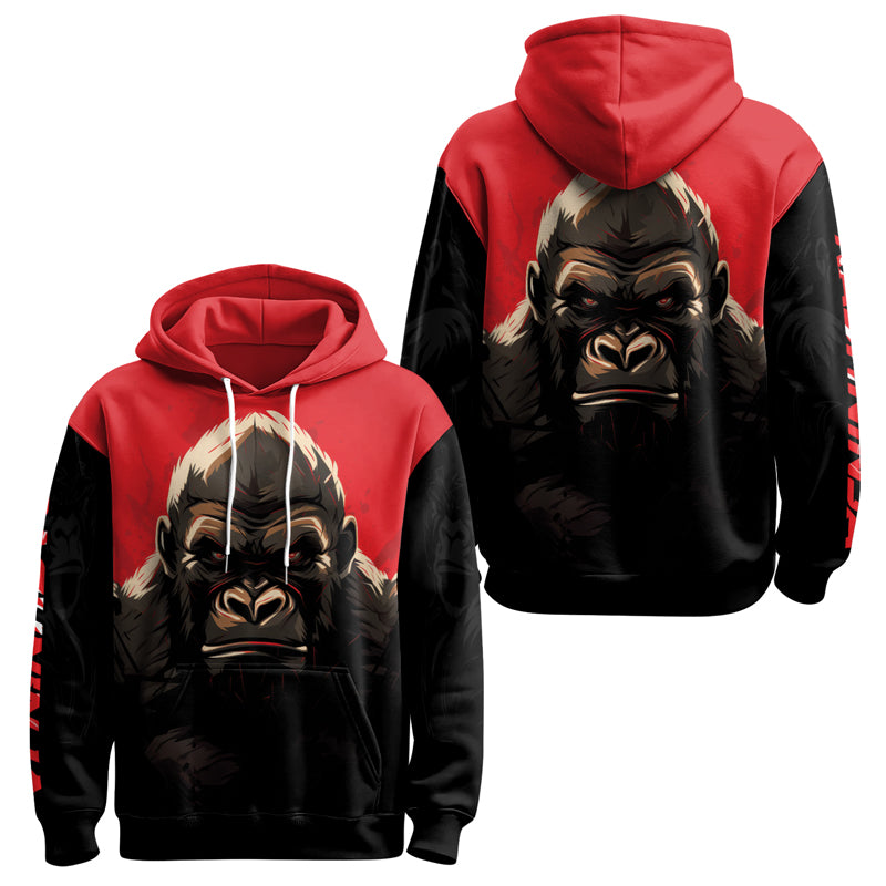 Rashninja Gorilla Reign AOP Hoodie | Gorilla Hooded Sweatshirt