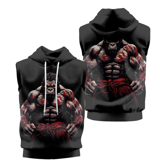 Rashninja Gorilla Guardian Sleeveless Hoodie | MMA Sleeveless Hoodie