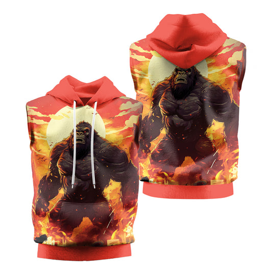 Rashninja Gorilla Strength Sleeveless Hoodie | MMA Sleeveless Hoodie