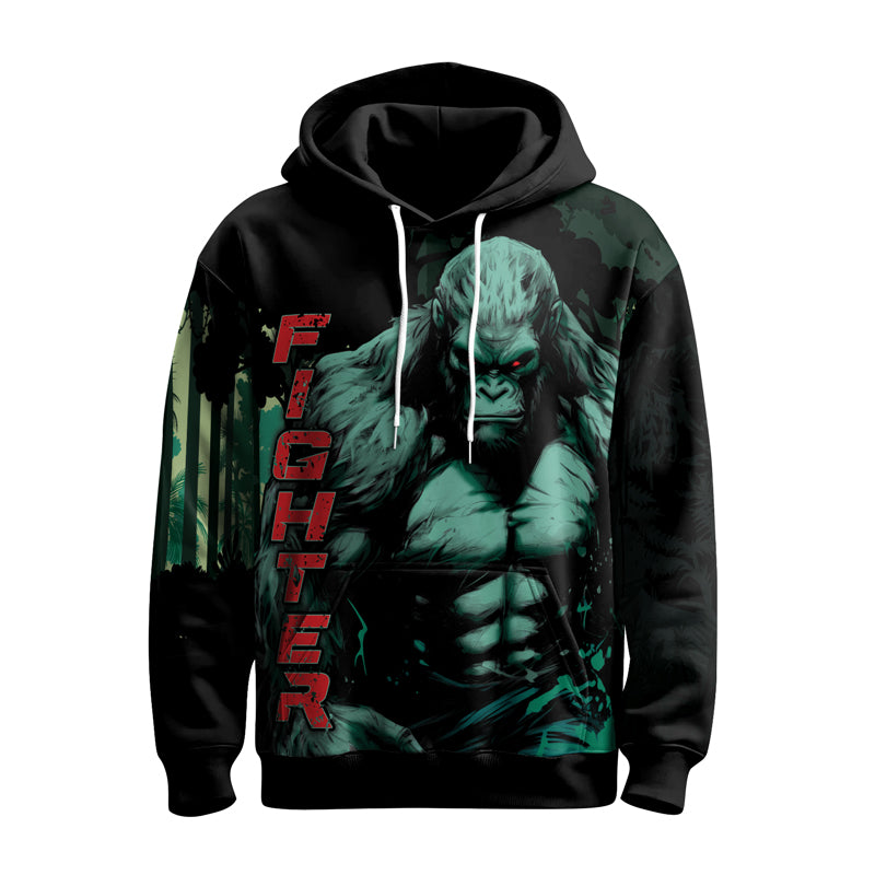 Rashninja Jungle Titan Gorilla AOP Hoodie | Gorilla Hooded Sweatshirt