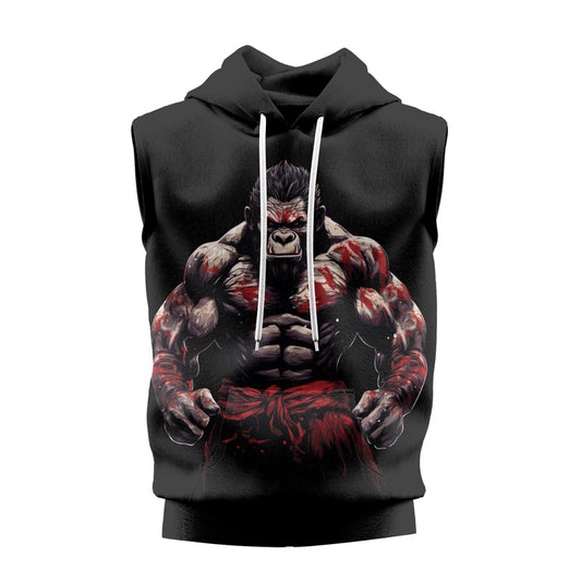 Rashninja Gorilla Guardian Sleeveless Hoodie | MMA Sleeveless Hoodie