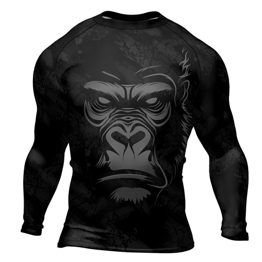Rashninja Gorilla Jiu Jitsu Beast Men's Long Sleeve Rash Guard
