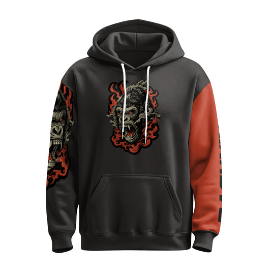 Rashninja Wild Majesty Gorilla AOP Hoodie | Gorilla Hooded Sweatshirt