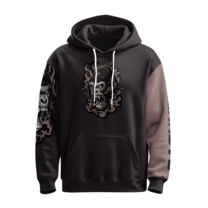 Rashninja Wild Majesty Gorilla AOP Hoodie | Gorilla Hooded Sweatshirt