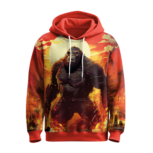 Rashninja Gorilla Strength AOP Hoodie | Gorilla Hooded Sweatshirt