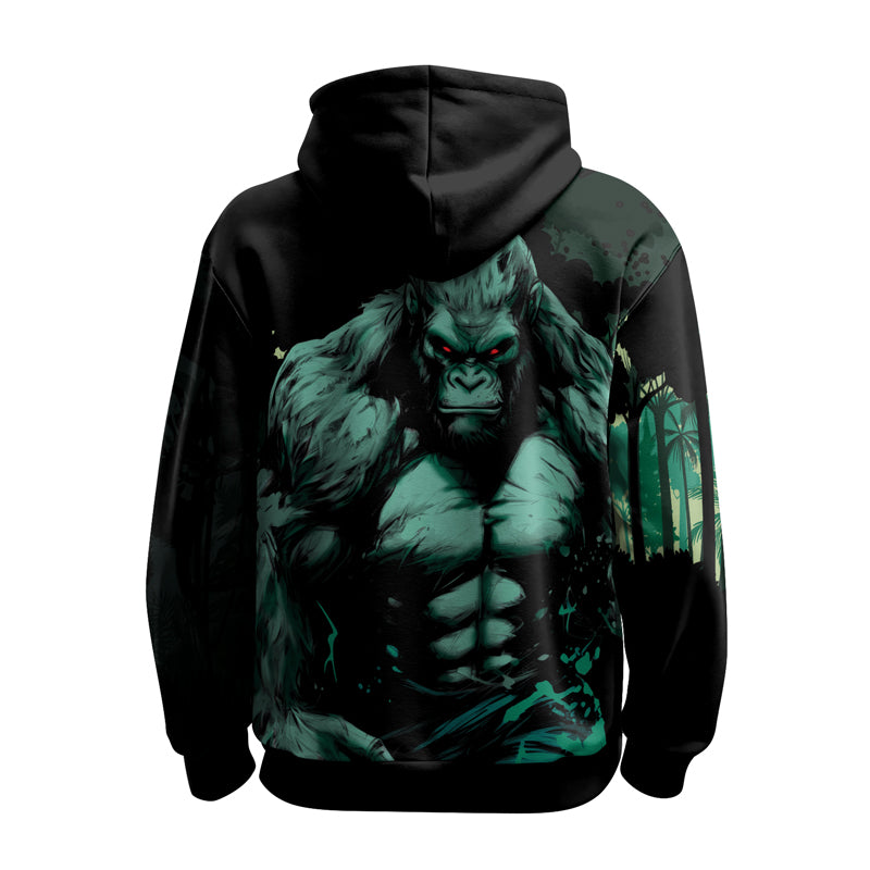 Rashninja Jungle Titan Gorilla AOP Hoodie | Gorilla Hooded Sweatshirt