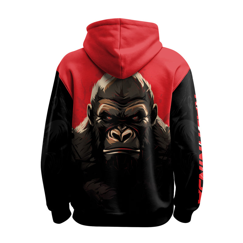 Rashninja Gorilla Reign AOP Hoodie | Gorilla Hooded Sweatshirt