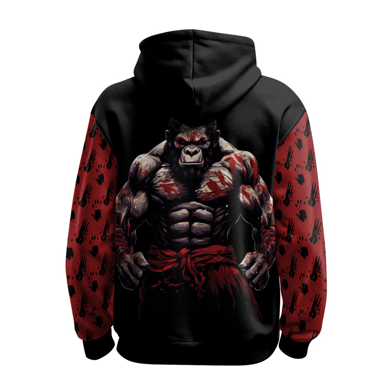 Rashninja Gorilla Guardian AOP Hoodie | Gorilla Hooded Sweatshirt