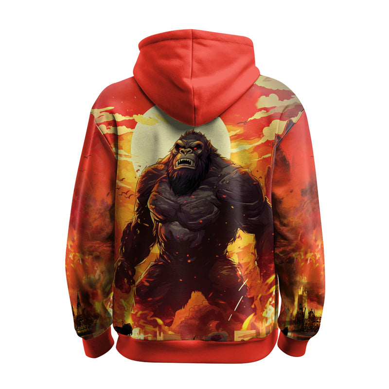 Rashninja Gorilla Strength AOP Hoodie | Gorilla Hooded Sweatshirt