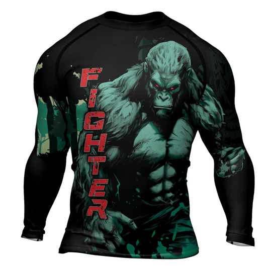 Rashninja Jungle Titan Gorilla Men's Long Sleeve Rash Guard - Rashninja LLC