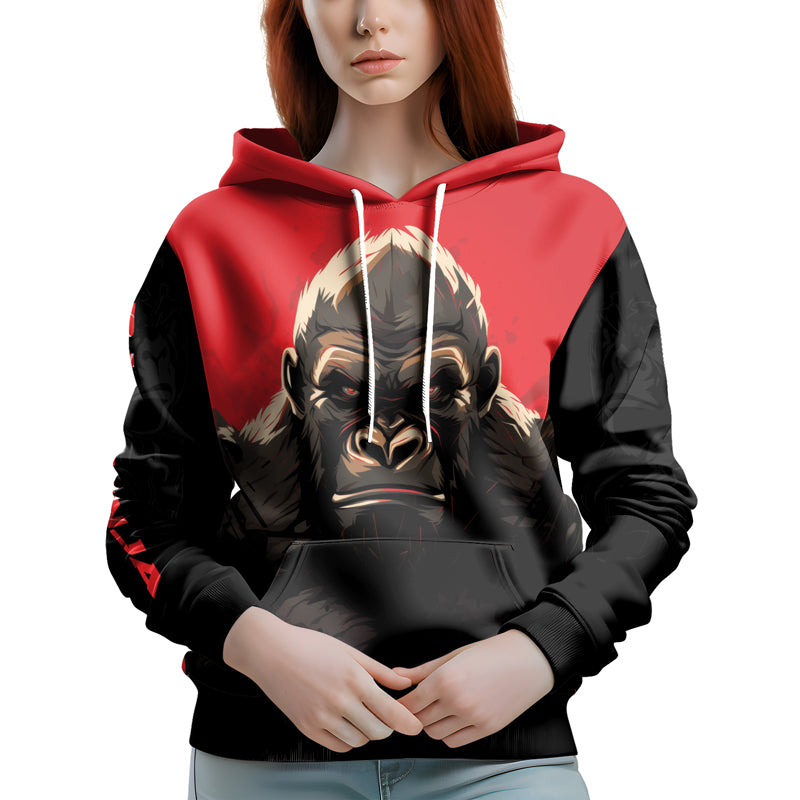 Rashninja Gorilla Reign AOP Hoodie | Gorilla Hooded Sweatshirt