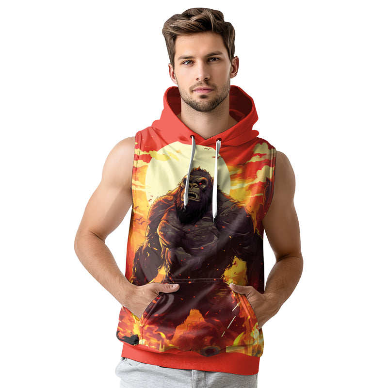 Rashninja Gorilla Strength Sleeveless Hoodie | MMA Sleeveless Hoodie