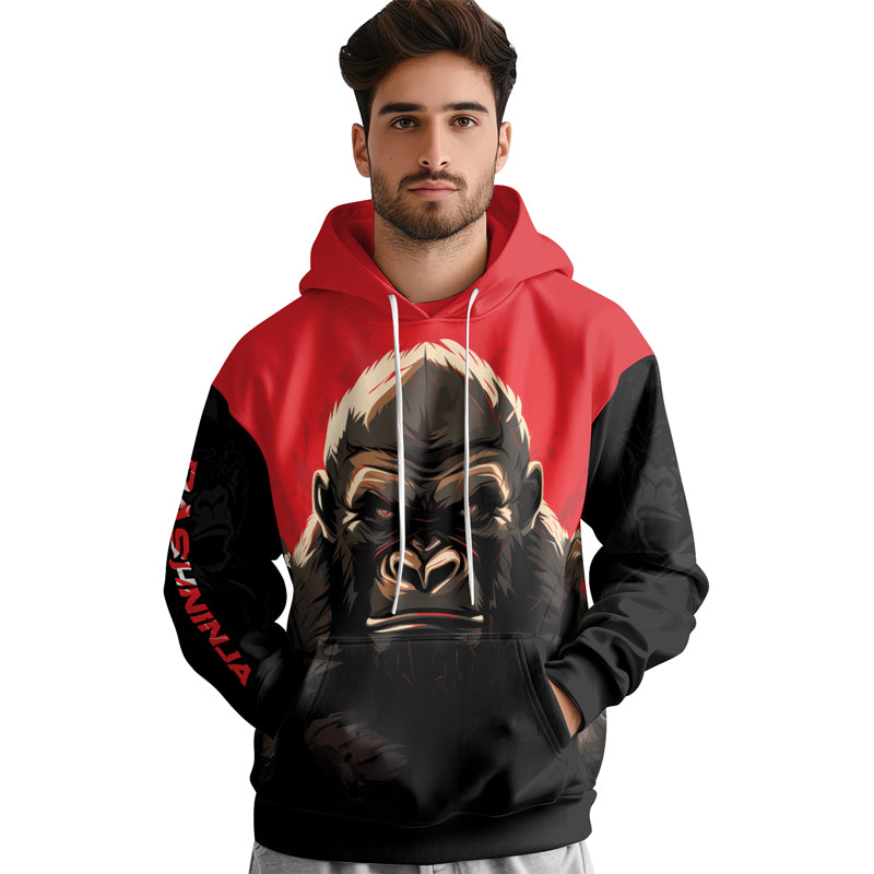 Rashninja Gorilla Reign AOP Hoodie | Gorilla Hooded Sweatshirt