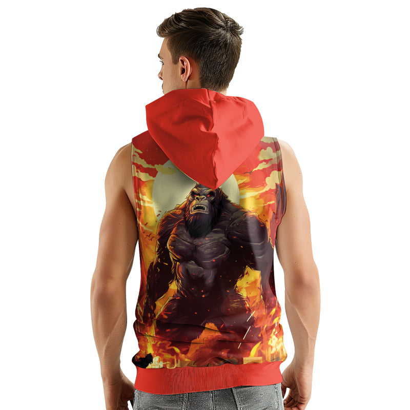 Rashninja Gorilla Strength Sleeveless Hoodie | MMA Sleeveless Hoodie