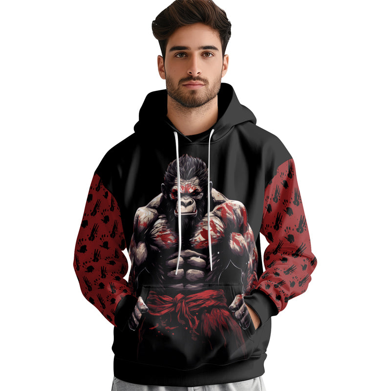 Rashninja Gorilla Guardian AOP Hoodie | Gorilla Hooded Sweatshirt