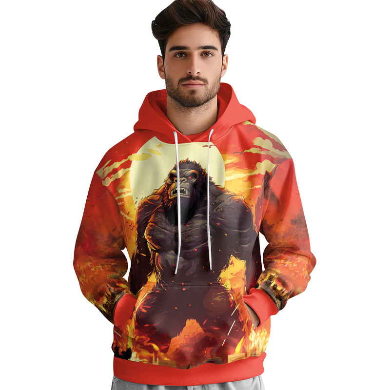 Rashninja Gorilla Strength AOP Hoodie | Gorilla Hooded Sweatshirt