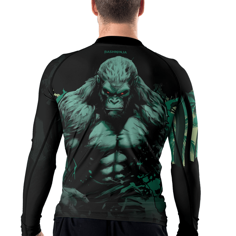 Rashninja Jungle Titan Gorilla Men's Long Sleeve Rash Guard - Rashninja LLC
