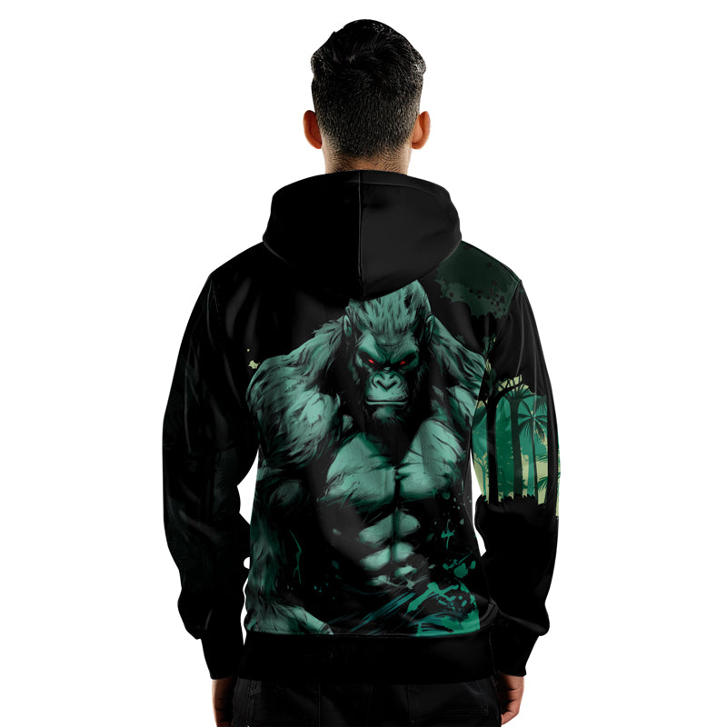 Rashninja Jungle Titan Gorilla AOP Hoodie | Gorilla Hooded Sweatshirt