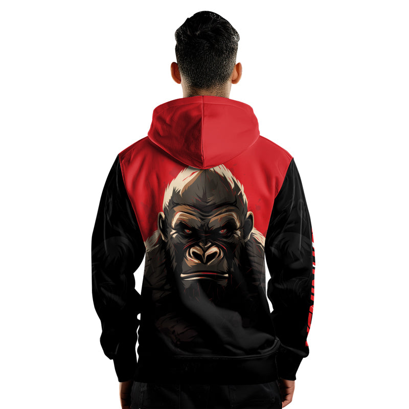 Rashninja Gorilla Reign AOP Hoodie | Gorilla Hooded Sweatshirt