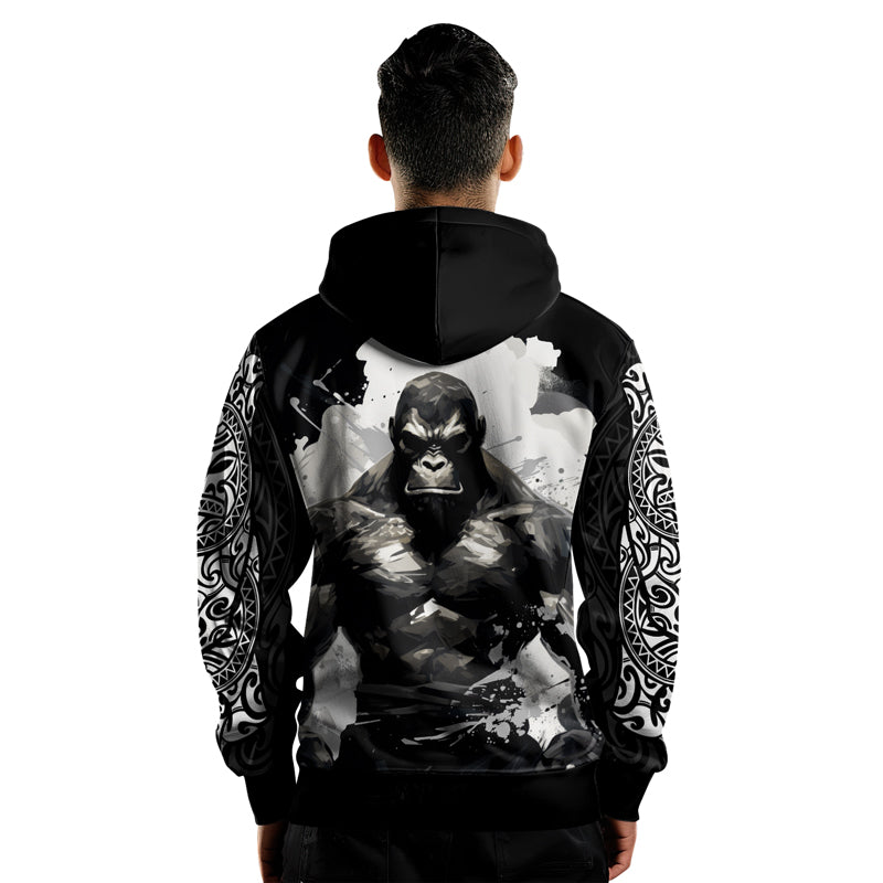 Rashninja Gorilla Jungle Monarch AOP Hoodie | Gorilla AOP Hoodie