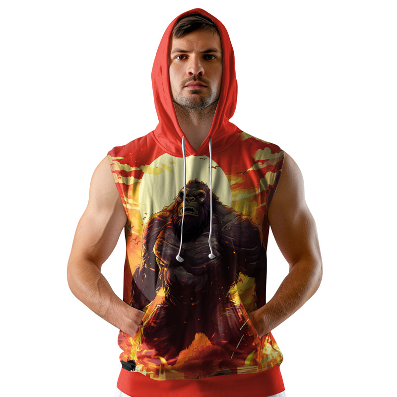 Rashninja Gorilla Strength Sleeveless Hoodie | MMA Sleeveless Hoodie